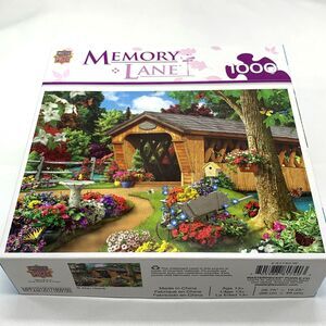 Masterpieces Jigsaw Puzzle 1000 Pieces Memory Lane Covered Bridge 26.75 x 19.25"